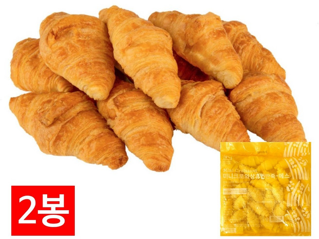 삼립 냉동생지 미니 크로와상 휴면반죽-에스 540g (18gX30입) 2개입, 2개