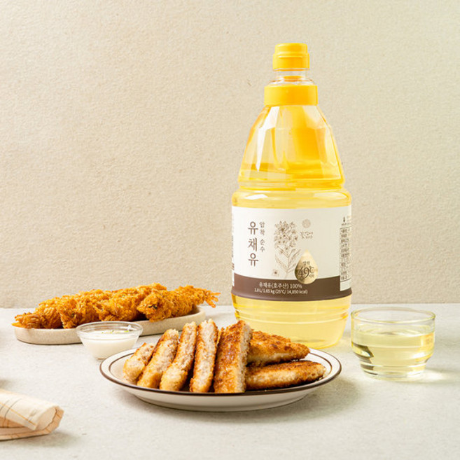 압착 순수 유채유, 1개, 1.8L