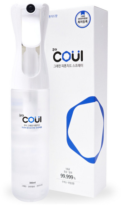 친환경 쿠이 그래핀 살균 소독제 피톤치드 편백오일 안개분사 스프레이 개별포장, 1개, 300ml