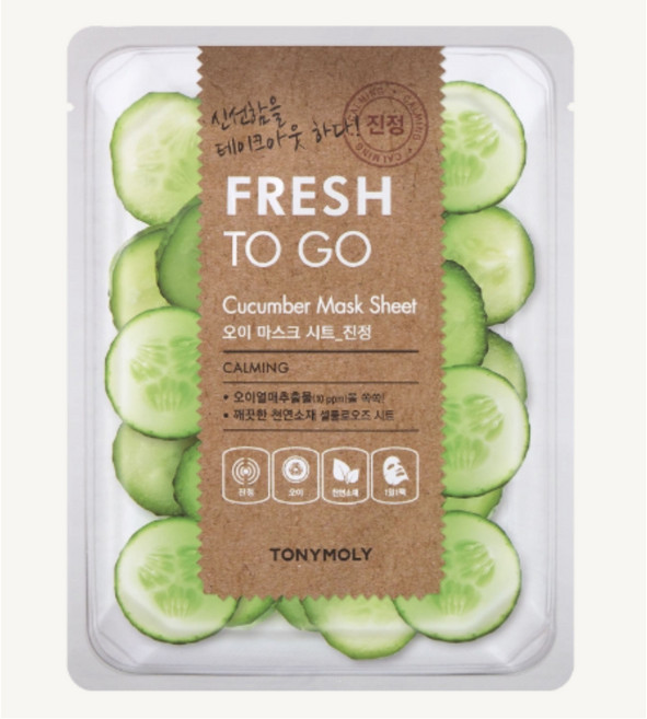 토니모리 프레쉬투고 오이 마스크팩 1일1팩 "오이추출물 투명 앰플 함유 마스크팩 깨끗하고 투명하게 피부케어", 20개