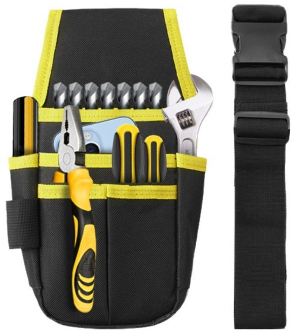 툴마스터 휴대용 공구허리벨트 허리공구가방 다용도 작업벨트 공구벨트 툴벨트, 옐로우, 1개