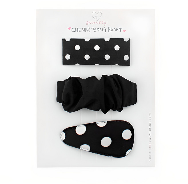 채니봉봉 블랙 베니 똑딱핀 3종 세트