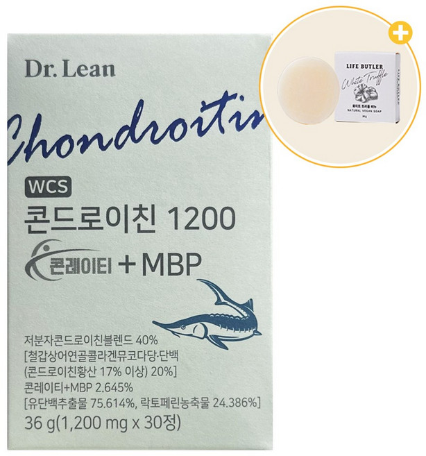 닥터린 콘드로이친 1200 콘레이티 MBP + 트러플 비건 비누, 1개, 30회분