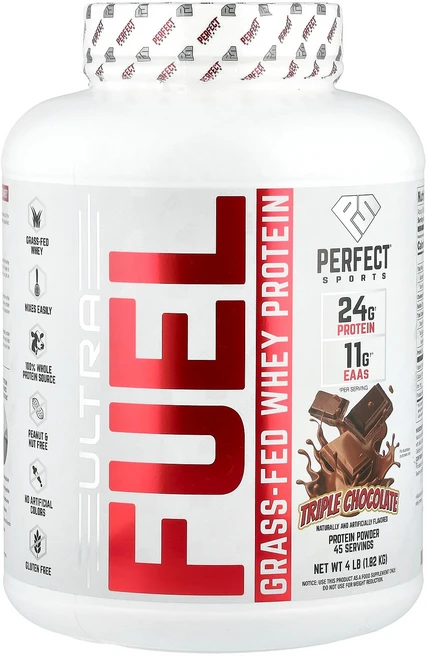 PERFECT Sports 울트라 퓨얼 목초 사육 유청 단백질 트리플 초콜릿 1.82kg(4lb) Sports (퍼펙트 스포츠), PERFECT Sports, 울트라 퓨얼, 목초 사육, 1개, 1.82kg - 쿠팡