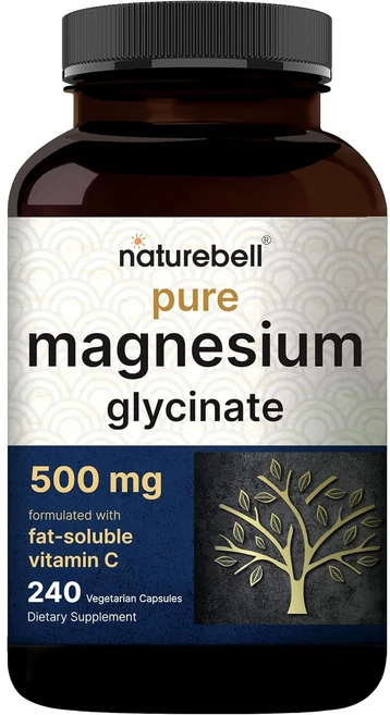네이처벨 마그네슘 500mg 240정 1팩 Magnesium Glycinate Capsules 500mg | 240 Count 100% Chelated, 1개 - 쿠팡