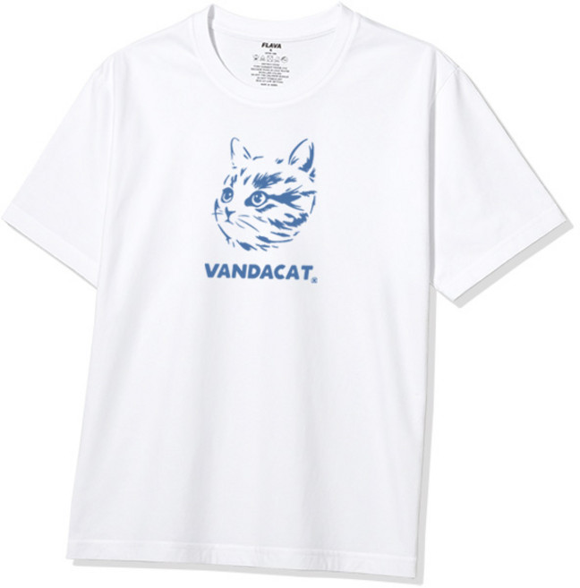 플라바 스케치 반다캣 반팔 티셔츠 남성 여성 남녀공용 면티 빅사이즈 반팔