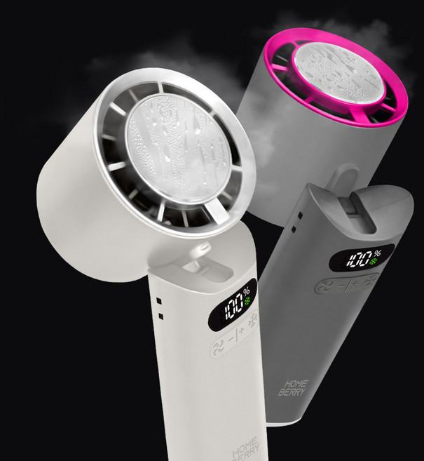 홈베리 각도조절 100단 휴대용 냉각 손 선풍기, 딥그레이