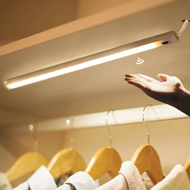 HK sell 웨이브핸드 초슬림 센서등 USB 바조명, 1개, 전구색(Warm):50cm-2p