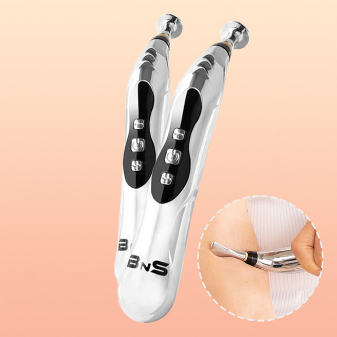 [TV홈쇼핑정품 애드크로스]BNS 팍팍 풀어락 무선 마사지펜 미니 소형 충전식 지압 저주파 마사지기, 2세트