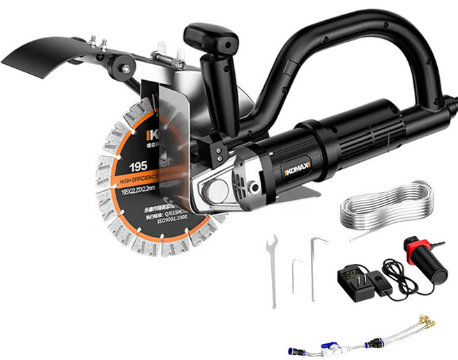 파워공구 고속 콘크리트 절단기 벽홈파는 컷팅기 홈파기 그라인더, 2800W, 195mm 1개