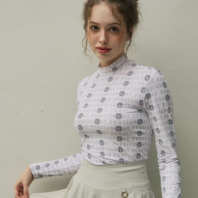 페르시안캣 오피셜 로고 그래픽 이너레이어 여성 화이트 (P5FUTS01)