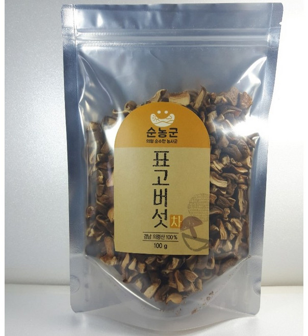[들녘 표고농장] 산지직송 지하암반수로 키운 국내산 무농약 표고버섯차 버섯 순농군 친환경 버섯 농산물우수관리 인증 GAP, 지퍼백 (100g), 1개, 100g, 1개입