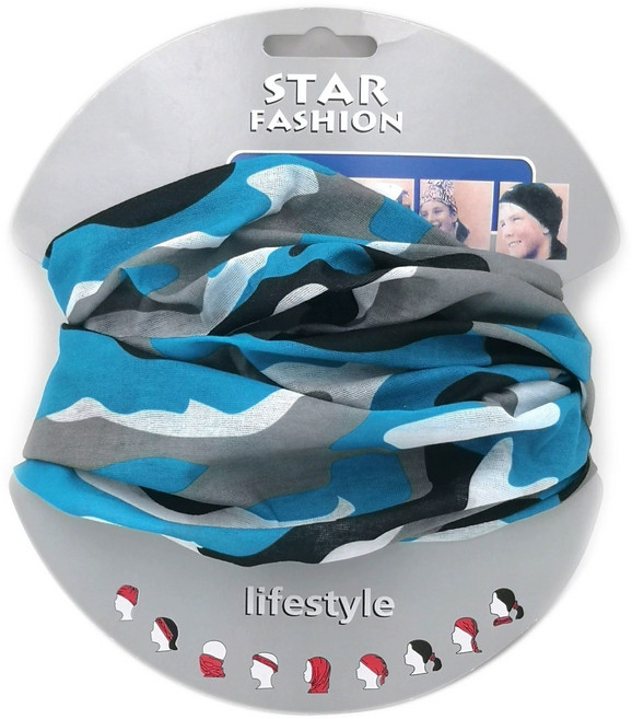 STAR FASHION 魔術頭巾 無縫冰絲運動頭巾 排汗透氣百變頭巾 防曬頭套騎行面罩, 1個, 顏色隨機出貨，可備註色系, 多款花色