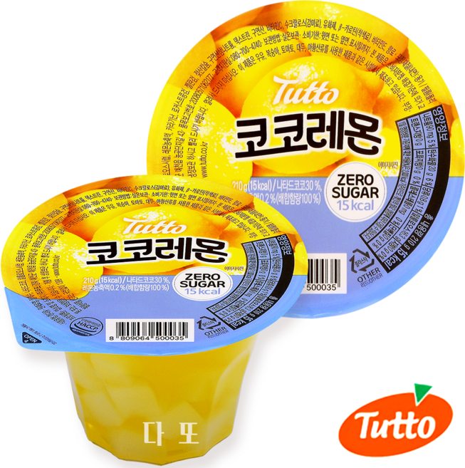 뚜또 과일젤리 제로슈거 레몬, 18, 210g