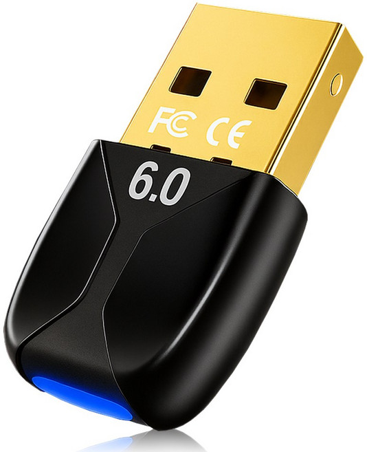 블루투스 동글 6.0 USB 무선 어댑터 PC용 고속 안정연결, 1개, 블랙, PTG-BT60A