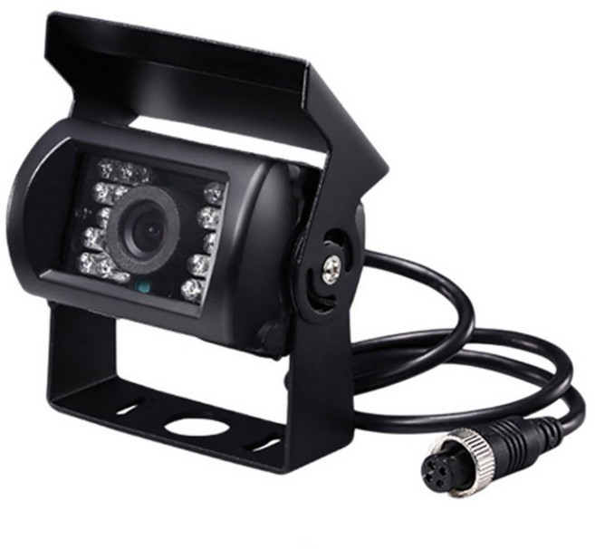 항공 헤드카 후면 뷰 모니터 업그레이드 업그레이드 700TVL CCD 18 IR LED 카메라 반전 트럭 캐러밴 버스 용 12/24V, 검은색