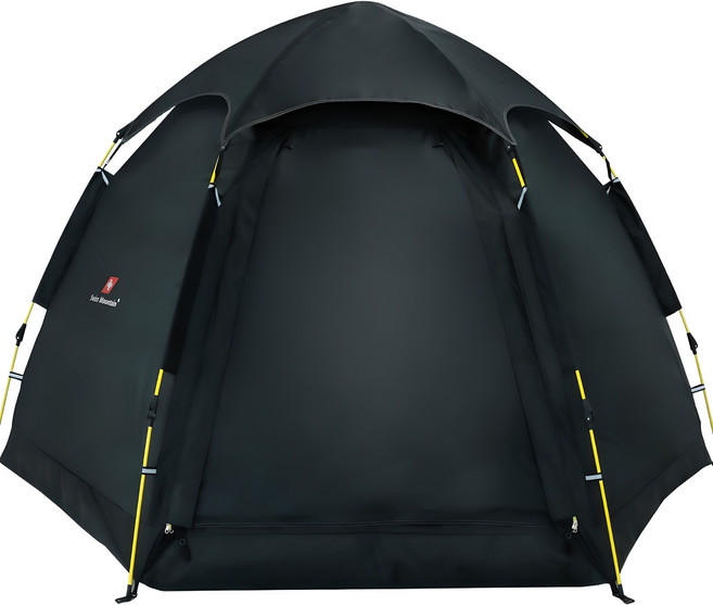 스위스마운틴 헥사돔 원터치텐트, 블랙, 5인용