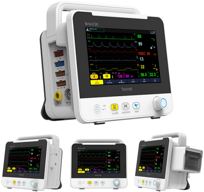 바이오넷 환자감시장치 브리오X30 ECG EKG 심전도 환자감시모니터, 1개, 1세트