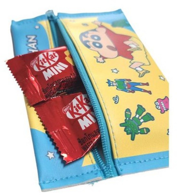 [룽스]크래용신짱 약파우치 카드지갑 지퍼