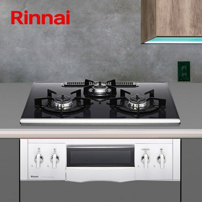 린나이 그릴레인지 RBR-45D 3구 빌트인 (타공치수 560x460) 그릴 가스레인지, LNG, 제품만발송