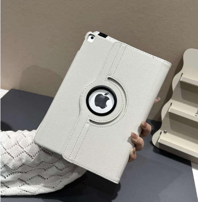 360도 회전 아이패드 케이스, 흰색, 1개