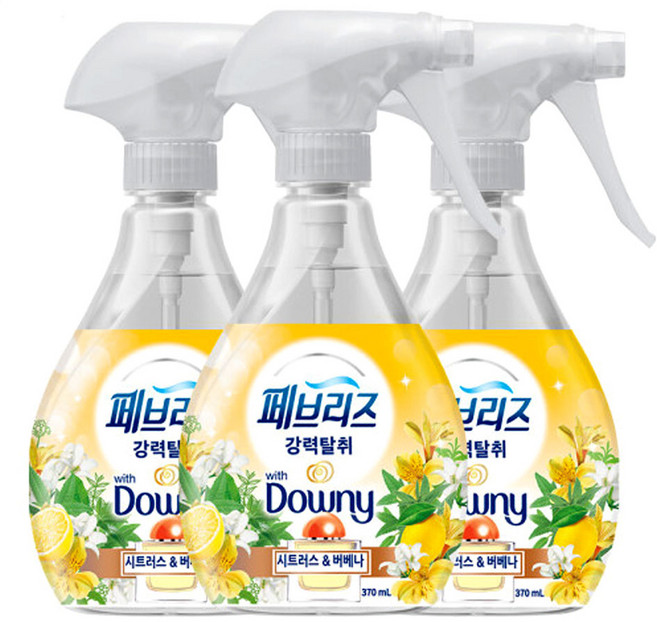 페브리즈 강력탈취 시트러스버베나 용기 370mlX3개, 3개, 370ml