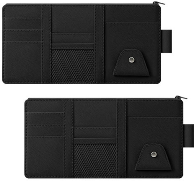 소하임 선바이저 수납 포켓, 2개, 블랙