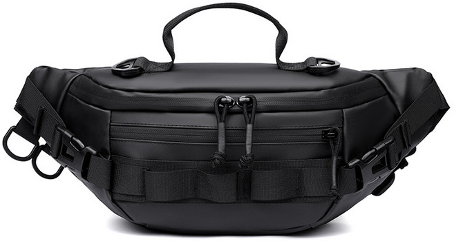 행운을파는낚시 다용도 루어 힙색 루어 가방 보조 슬링백 크로스백 배스 루어, 블랙