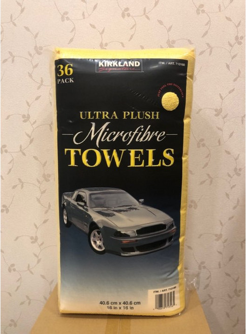 KIRKLAND 科克蘭超細纖維擦拭布 抹布 小黃布 40.6cm*40.6cm, 黃色, 1個