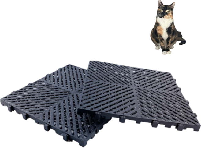 아이구감사합니다 길고양이 급식소 길냥이 겨울집 사계절 다용도 발판 2P, 블랙, 1세트