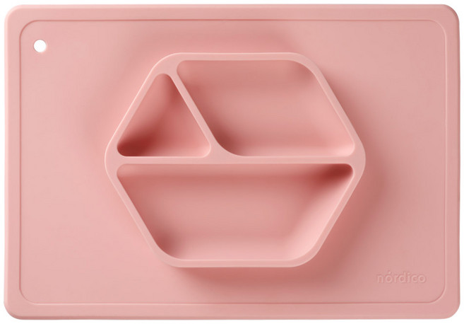 노르디코 킨더 실리콘 흡착식판 매트형, 핑크
