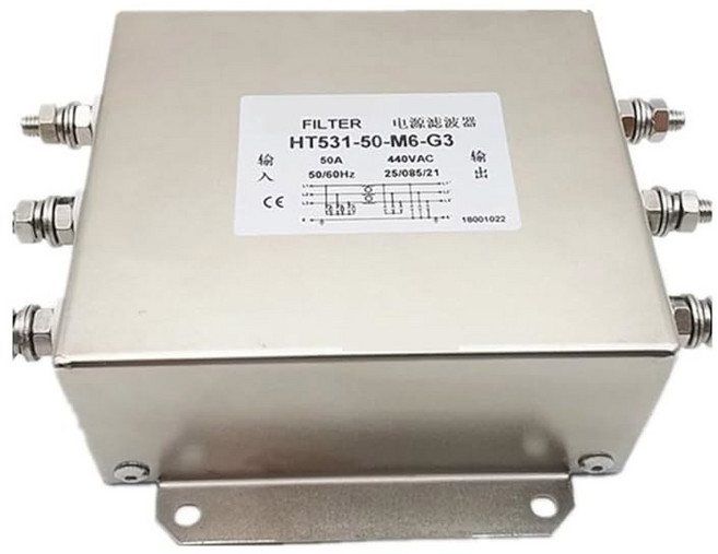 EQIQYXVN Three Phase 380V Power Filter HT531 60 M6 G3 10A20A30A40A100A 60A, HT531-20-M4-C3 20A, 1개