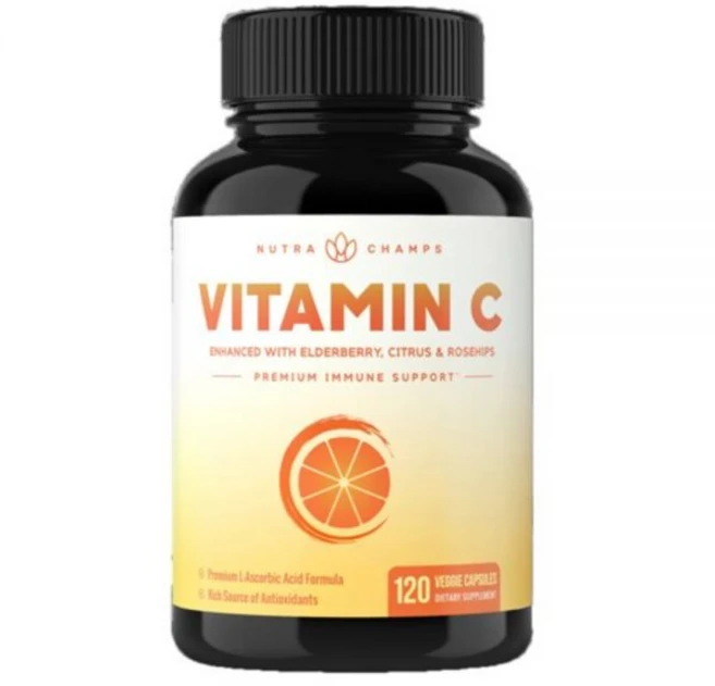 NutraChamps 뉴트라챔프스 비타민C 엘더베리 시트러스 로즈힙 120 베지캡 건강유지 영양제, NutraChamps 뉴트라챔프스 비타민C 엘더베리 시, 1개, 120정 - 쿠팡