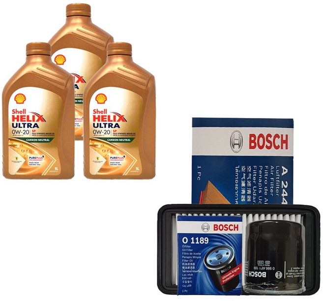 올뉴모닝(TA) 가솔린 쉘 힐릭스 울트라 0W20(3L)/SP 엔진오일세트, 3L, 1개