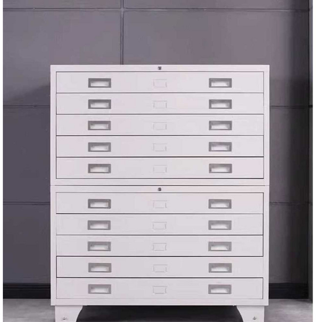 대형 도면보관함 사무실 도화지 철제 파일 정리대 도면 정리함 용지, 회백색 1호 상하단 1mm