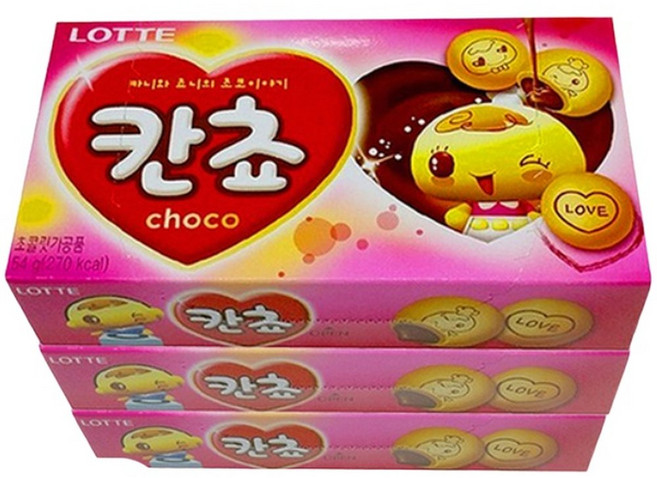 롯데제과 칸쵸 초코맛 54g 12개
