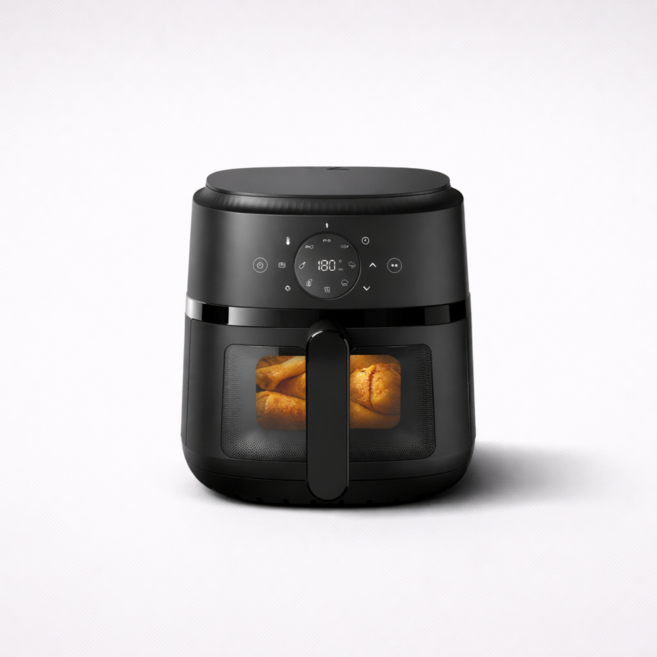 필립스 2000 시리즈 보이는 에어프라이어 4.2L, Na220/00 다이얼식, 블랙