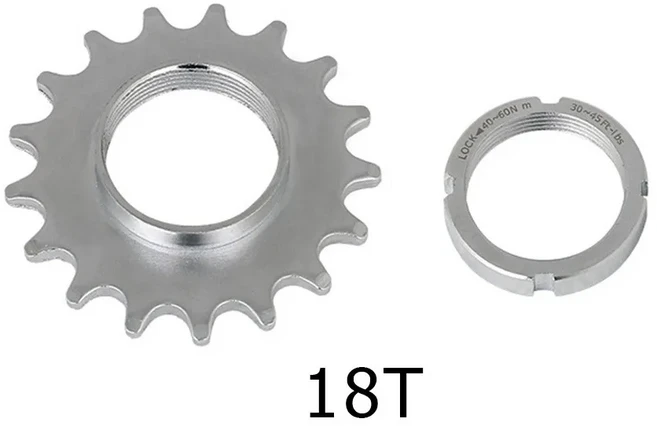 자전거 플라이휠 기어 스프로킷 고정 허브 속도 코그 잠금 링 트랙 1/8 인치 사이클링 부품 13T, 01 18T