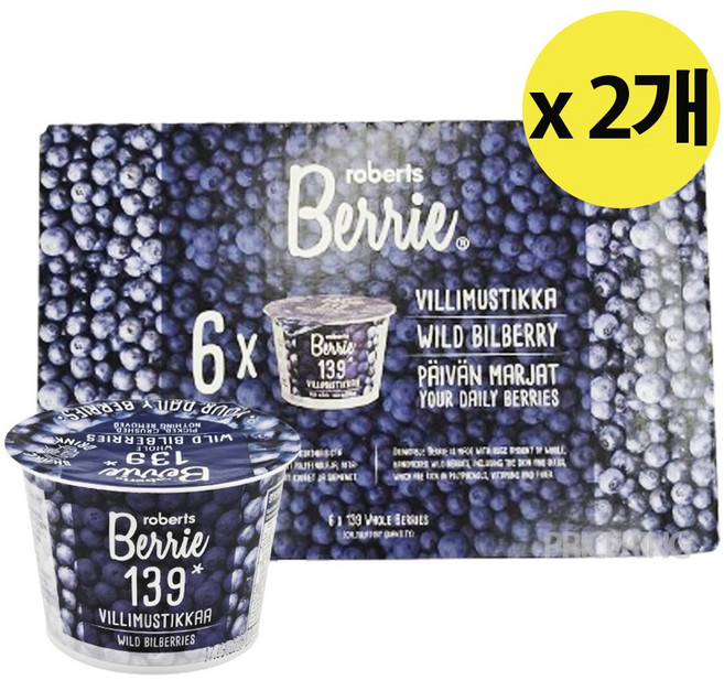 로버츠베리에 야생 빌베리 12p, 100ml, 12개