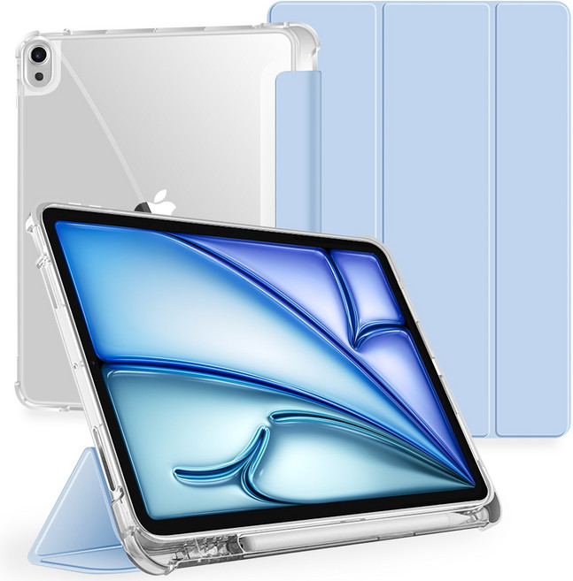 원더글라스 클리어 에어 쉴드 애플펜슬 수납 케이스, 스카이 블루