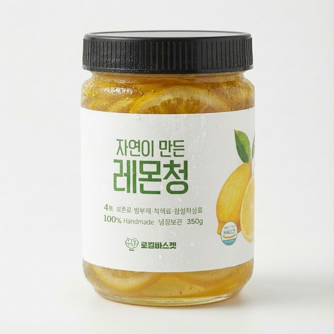 로컬바스켓 자연이 만든 직접기른 수제 레몬청, 1개, 1개입, 350g