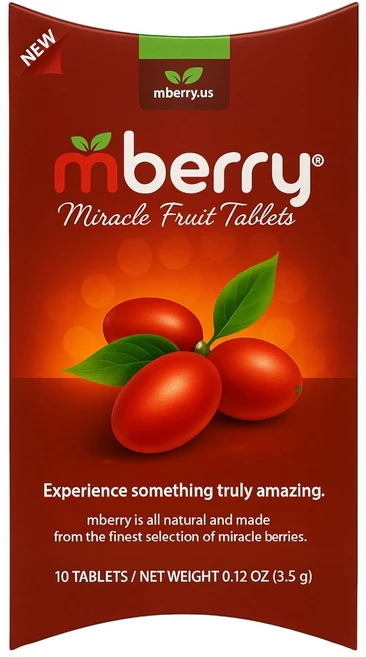 mberry Miracle Berry Tablets Miracle Fruit Snacks 10 Count .12 Ounce Pack of 1, 3.5g, 1개 - 쿠팡