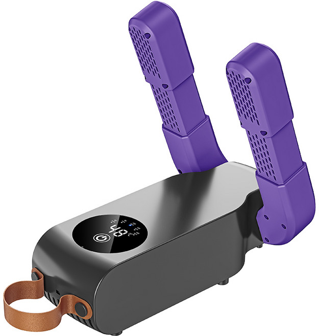 Cygoah 360도 열풍 신발 건조기 5단 타이머 48도 항온 빠른 건조 탈취, 그레이 퍼플, H03