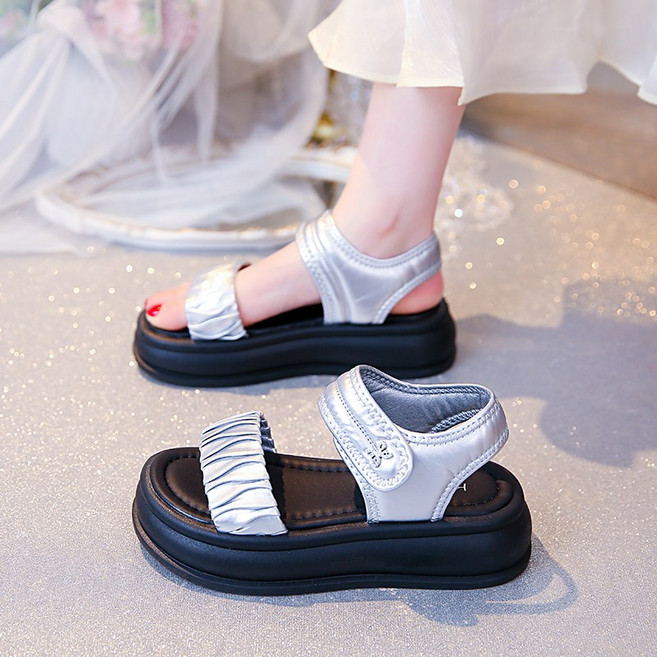 Modern Fashion 여성 트렌디 키높이 벨크로 샌들 X81