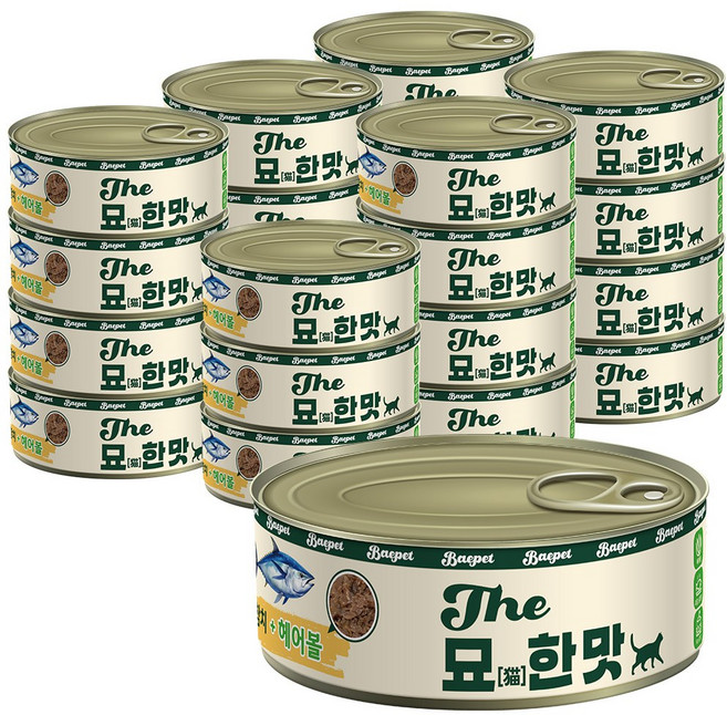 오션 고양이 캔 더 묘한맛, 참치 헤어볼, 80g, 24개
