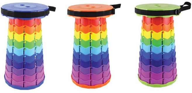 휴대용 아코디언 접이식 대기 놀이공원 의자 13494pc 1(PC), 오렌지