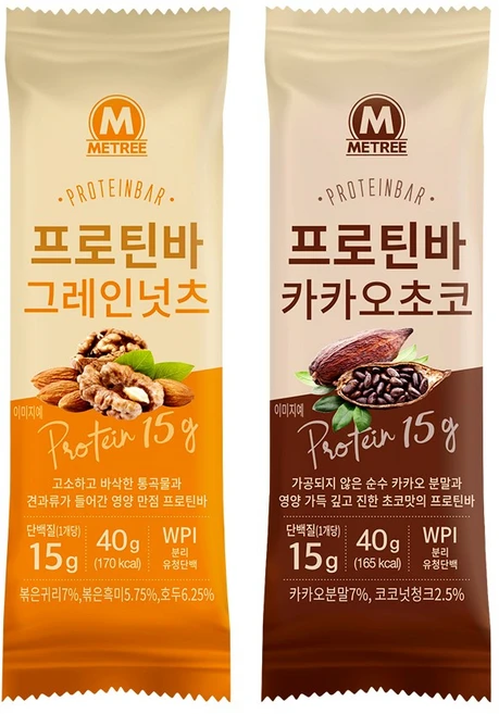 미트리 프로틴바 2종 혼합, 10개, 40g - 쿠팡