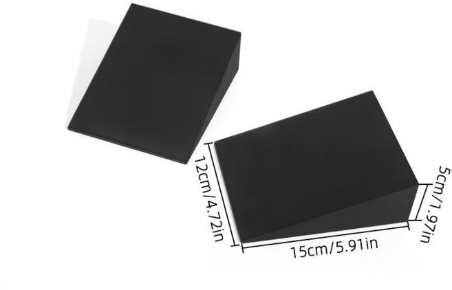 深蹲硬拉輔助傾斜板 練腿部家用小腿拉伸深蹲塊, 1個, 黑色/常規款/15*12*5cm/一對無規格