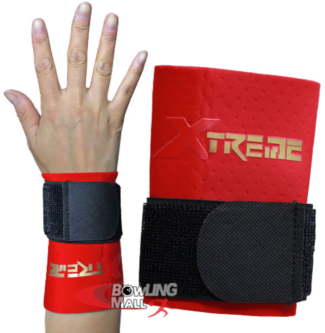 익스트림 칼라 압축 손목아대 볼링용품 손목밴드 볼링아대 스포츠아대, 레드, 1개