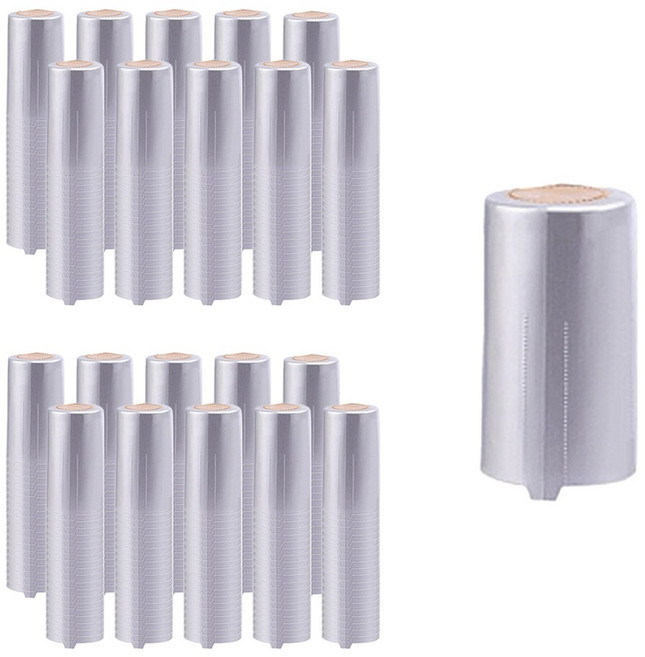 가인글로벌 루땡 탑씰 수축필름, 400개, 절취선 팁타입 (32파이) 실버